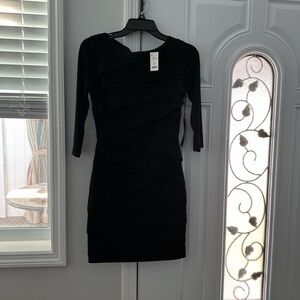 White House Black Market Layered Black Dress